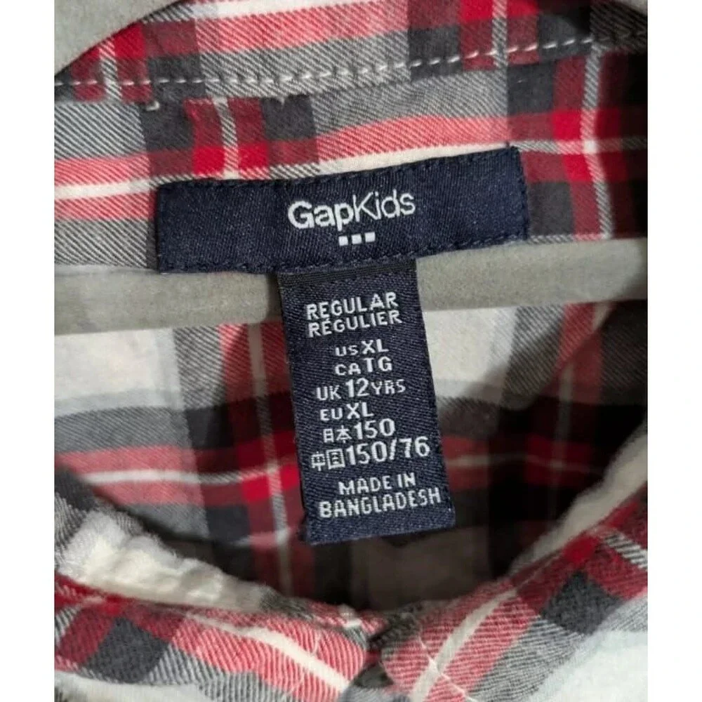Youth Boy's GapKids Plaid Dress Shirt - Size  XLarge